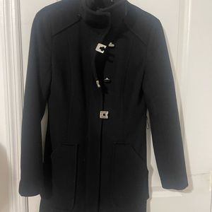 Size 0 Calvin Klein coat. Black.